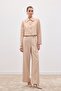 Buttoned Short Jacket - Beige - 2