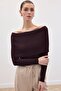 Madonna Collar Sweater - Plum - 3