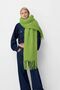 Puffy Soft Thick Tassel Scarf Shoulder Shawl - Lime Green / Oversized Winter Scarf (190X50 cm) - 2