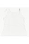 432 White Round Neck Lycra Cotton Tank Top - 2