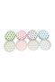 Approximately 100 Large Colored Tart Papers, Tartlets, Presentation Plates, Pies, Mixed Color Polka Dot - 2