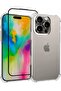 iPhone 16 Pro Clear Bumper Case with 1 Tempered Glass Protectors