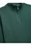 Mock Neck Long Sleeve Half-Zip Cotton Sweatshirt - 3