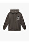 Fleece-Lined Wednesday Licensed Hooded Backside Printed Oversized Sweatshirt - 3