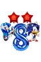 Sonic Boom 8 Year Old Navy Blue Number Foil Balloon Set Sonic Concept Balloon Set - 2