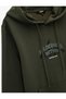Regular Fit Long Sleeve Kangaroo Pocket Fleece-Lined Printed Hooded Sweatshirt - 5