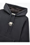 Fleece-Lined Long Sleeve Pocket Dog Embroidery Detailed Hooded Sweatshirt - 5