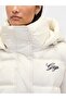 Kadın Beyaz Logo Puffer Şişme Mont - 3