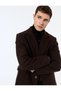 Long Sleeve Buttoned Mono Collar Cashmere Coat with Flap Pockets - 6