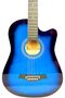 38-Inch Blue Guitar with bag Starter Fretboard Stickers, Tuner, Bag, Picks, Capo, Strings