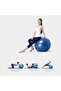65 cm Anti-Burst Exercise Yoga Ball with Pump (Blue) - 5