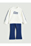 Esvab • Modern & Distinctive Zero Roba Collar Printed Girls' Sweatshirt and Leggings - 2