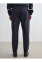 Navy Blue Standard Fit Men's Chino Trousers - 4