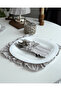 4-Piece Moonlit Linen 3-Compartment Cutlery Holder / Spoon-Fork-Knife Case - 5