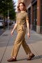 Women's Velvet High Waist Straight Cut Trousers Functional Durable Quality Comfortable Aesthetic