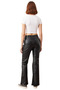 Women's Faux Leather Flare Pants Stylish and Comfortable Functional Durable Quality Aesthetic Sports - 6