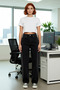 Stitching Detail High Waist Wide Leg Denim Pants Women Functional Durable Quality Stylish - 4