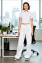 Women's Wide Leg Ribbed Detailed Jeans Functional Durable Quality Comfortable Casual - 3
