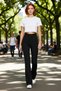 Women's High Waist Flare Knitted Pants Functional Durable Quality Comfortable Aesthetic Casual - 2