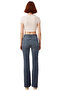 Women's Dark High Waist Flare Denim Pants Functional Durable Quality Comfortable Aesthetic - 5