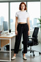 Women's Khaki High Waist Harem Cut Lace-Up Pants Functional Durable Quality Aesthetic - 3