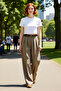 Women's Mink Belted Wide-Leg Pants Functional Durable Quality Comfortable Aesthetic Stylish - 2