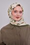 وشاح هالة بنمط أوراق الزهرة الخضراء - 3