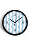 ساعة حائط حديثة - 30 سم - هيكل أسود مع زجاج أمامي - آلية صامتة