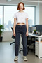 Women's High Waist Straight Cut Denim Pants Functional Durable Quality Comfortable Aesthetic Stylish - 4