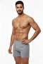 10 Pieces Gray 100% Cotton Comfortable Cut Men's Long Underwear Boxer - 5