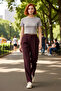 Women's Plum Wide-Leg Woven Pants Functional Durable Quality Comfortable Aesthetic Stylish - 2