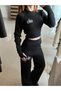 Women's Black 2-Piece Knitwear Set - 2