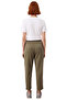 Women's Khaki Pleated Double-Legged Carrot Cut Trousers Functional Durable Quality Comfortable Stylish - 5