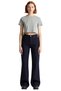 Dark Jacquard Textured High Waist Wide Leg Women's Pants Functional Durable Quality Stylish - 4
