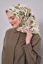 وشاح هالة بنمط أوراق الزهرة الخضراء