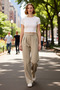 Women's Wide Leg Woven Fabric Pants Functional Durable Quality Comfortable Aesthetic Stylish - 2