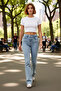 Women's Light High Waist Flared Denim Trousers Functional Durable Quality Comfortable - 2