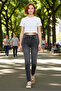 Women's Open High Waist Slim Leg Mom Jean Pants Functional Durable Quality Comfortable Stylish - 2