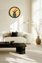 Blooming Time Modern Design Wall Clock - 42cm - Black Case with Glass Front - Silent Mechanism - 2