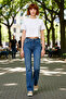 Women's Anthracite High Waist Flare Denim Pants Functional Durable Quality Comfortable Stylish - 2
