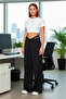 Women Printed Wide Leg Knitted Pants Functional Durable Quality Comfortable Aesthetic Casual - 3