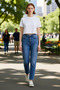 Women's Dark High Waist Mom Jean Pants Functional Durable Quality Comfortable Aesthetic Stylish - 3
