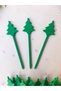 Pine Tree Christmas Cupcake Toothpick-New Year Table Decoration Ornament-Pine Tree Cake Toothpick, Cocktail Stick - 8