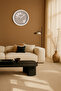 Minimal Flower Ring Modern Wall Clock - 42cm - White Case with Glass Front - Silent Mechanism - 2