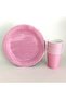 Pink 16 Plates and 16 Pink Cups - 2