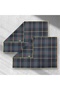 Home Navy Blue Green Plaid 4-Piece American Service Set 35 X 50 cm New Year's Invitation New Year - 4