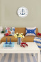 Anchor Design Modern Wall Clock - 42cm - White Case with Glass Front - Silent Mechanism - 2