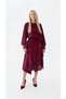 Women's Chonil Velvet Bohemian Lace Detailed Skirt & Blouse Set Burgundy - 2