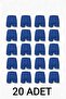 20 Pieces Cobalt Blue 100% Cotton Comfortable Cut Men's Long Underwear Boxer
