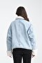 Winter Fur Lined Jean Jacket Blue Sherpa Denim Jacket Coat - 5